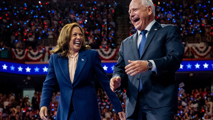 Kamala Harris and Tim Walz